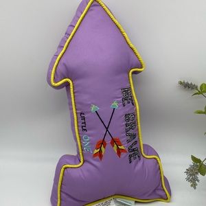 Waverly Wild Life Purple Arrow Embroidery Be Brave little one decorate pillow
